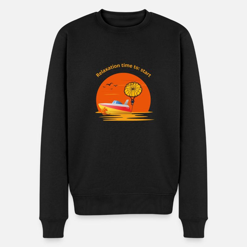 Temps de détente pour commencer - Pull Premium bio Homme - noir