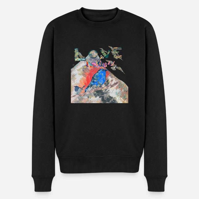 AIMEZ LA NATURE - Pull Premium bio Homme - noir