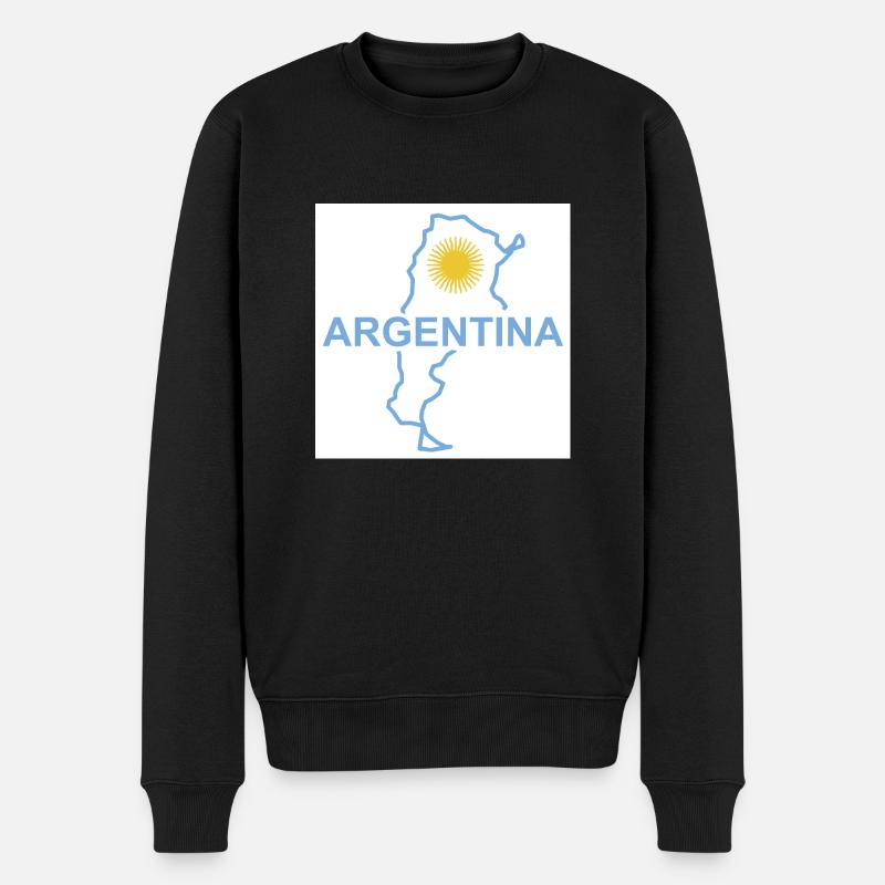 Carte de l’Argentine - Pull Premium bio Homme - noir