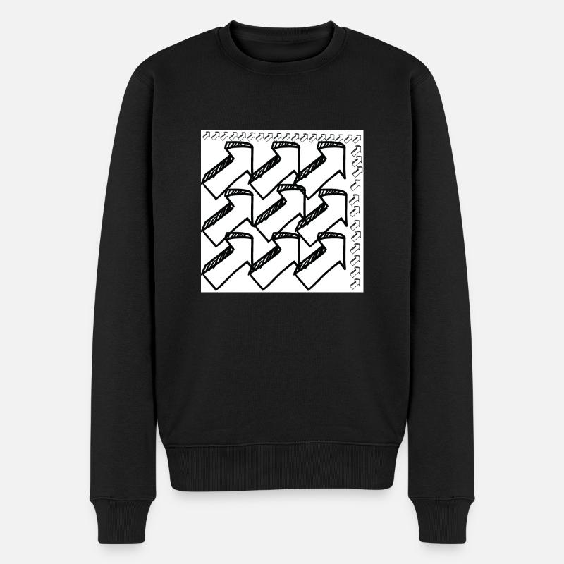 Design flèche - Pull Premium bio Homme - noir