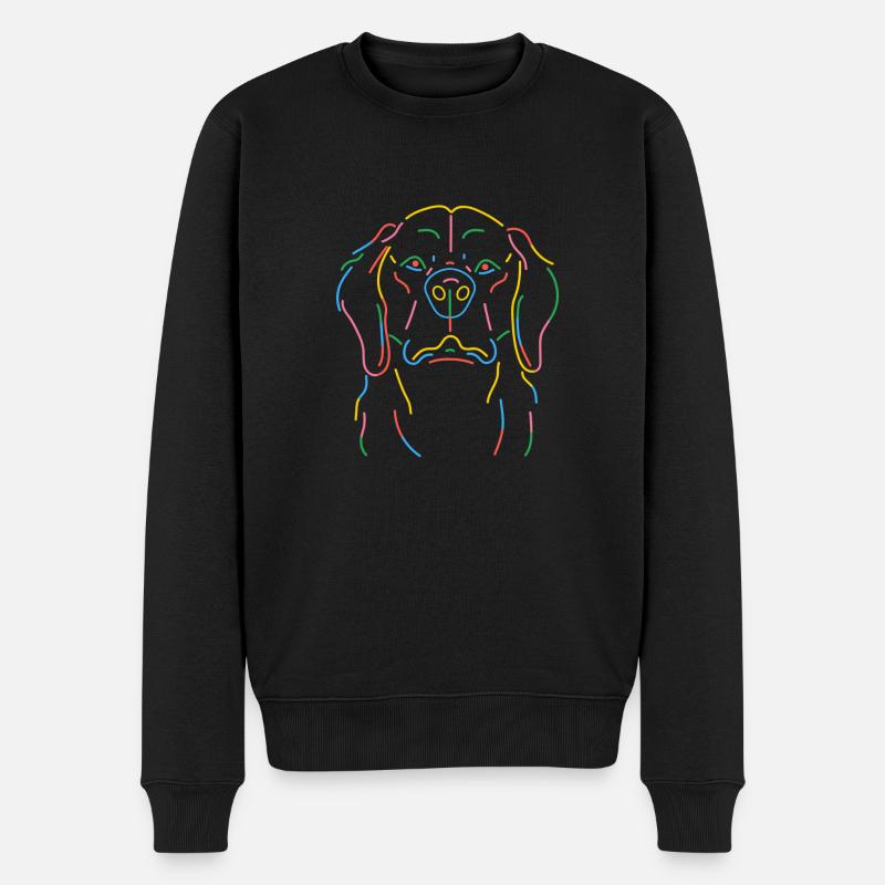 CHIEN NEON - Pull Premium bio Homme - noir