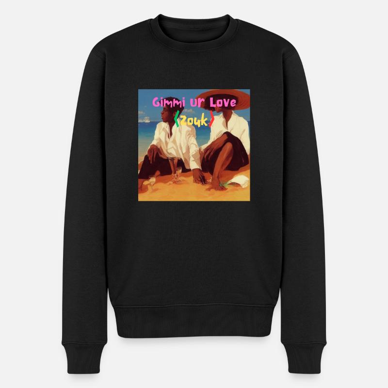 Gimmi deine Liebe - Männer Premium Bio Pullover - Schwarz