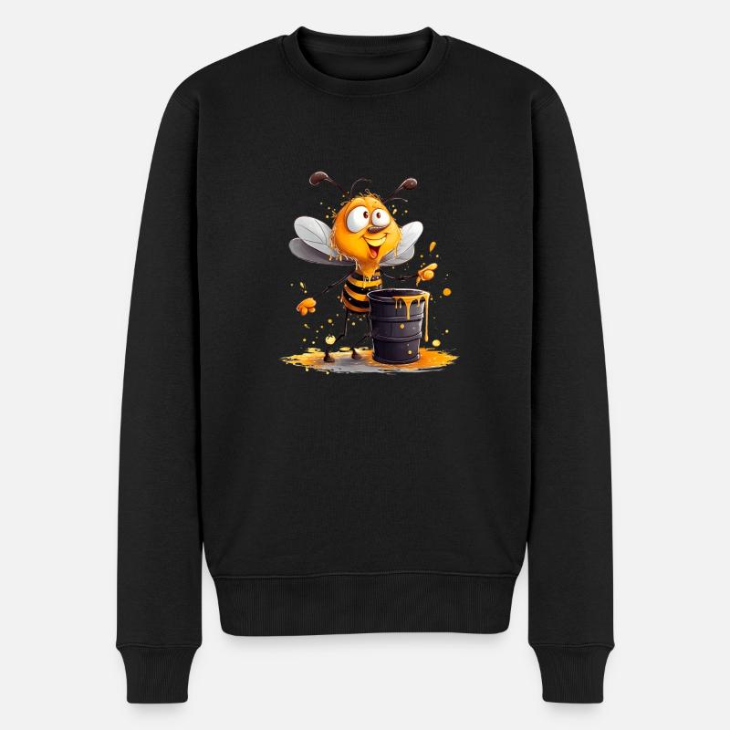 Les abeilles grignotent du miel - Pull Premium bio Homme - noir