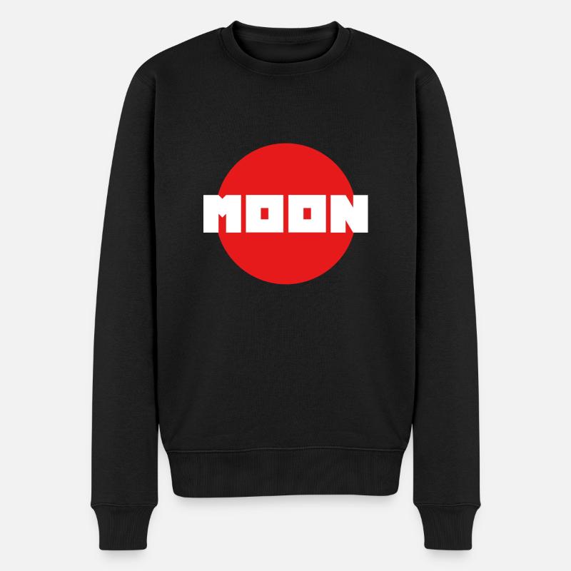 MOON (Japan Exclusive) - Männer Premium Bio Pullover - Schwarz