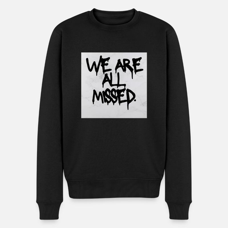 Simple Modern Photography Missed Music - Männer Premium Bio Pullover - Schwarz