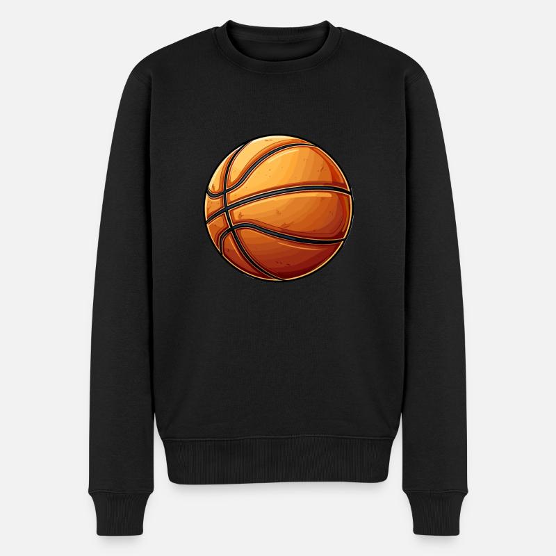 Motif basket-ball - Pull Premium bio Homme - noir