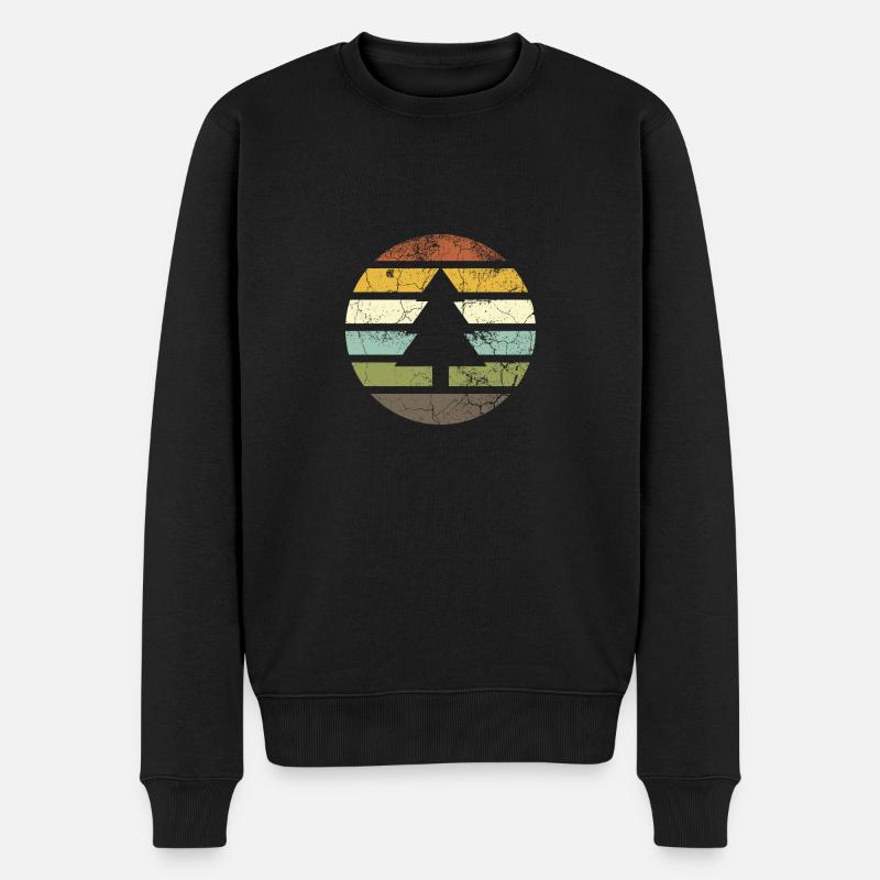 Retro-Kiefer - Männer Premium Bio Pullover - Schwarz