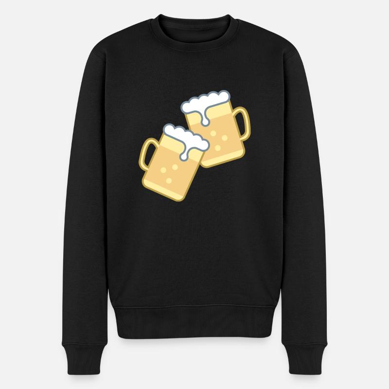 Bierkrug - Männer Premium Bio Pullover - Schwarz