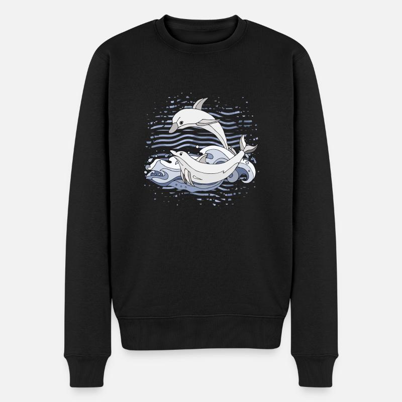 Dauphins - Pull Premium bio Homme - noir