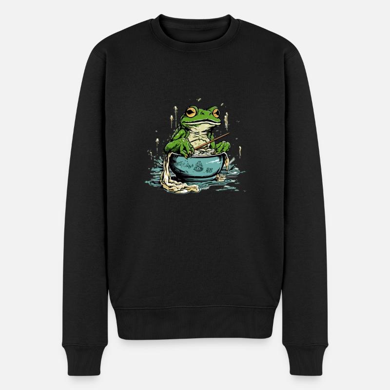 Miki la grenouille gourmande - Pull Premium bio Homme - noir