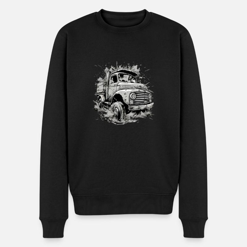 MegaTrucker LKW - Männer Premium Bio Pullover - Schwarz