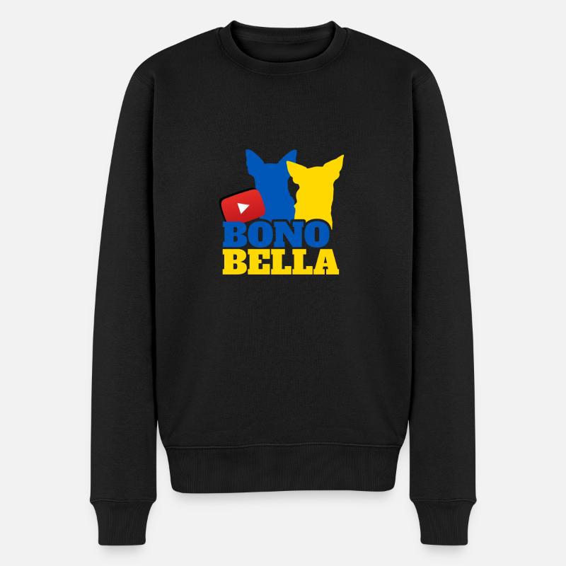 Bono Bella Merch YT UA 6 - Männer Premium Bio Pullover - Schwarz