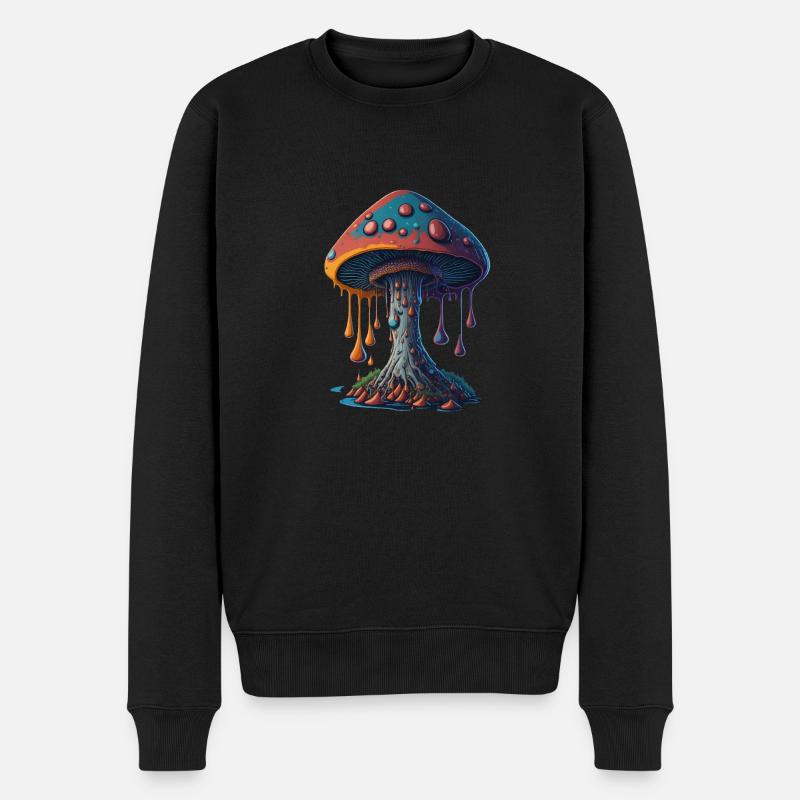 Pilz - Männer Premium Bio Pullover - Schwarz