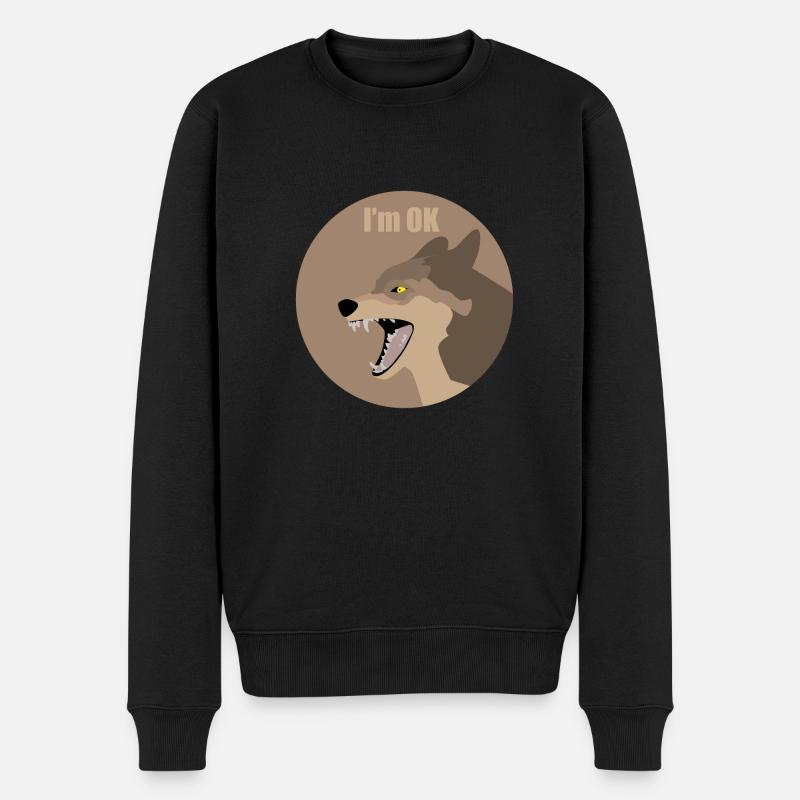I am OK - Pull Premium bio Homme - noir
