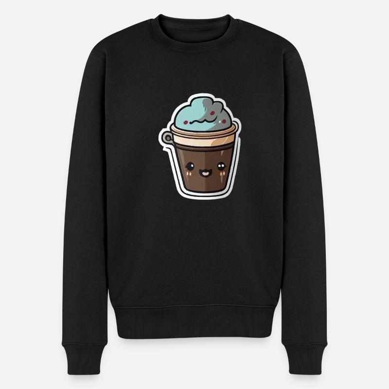 Café - Pull Premium bio Homme - noir