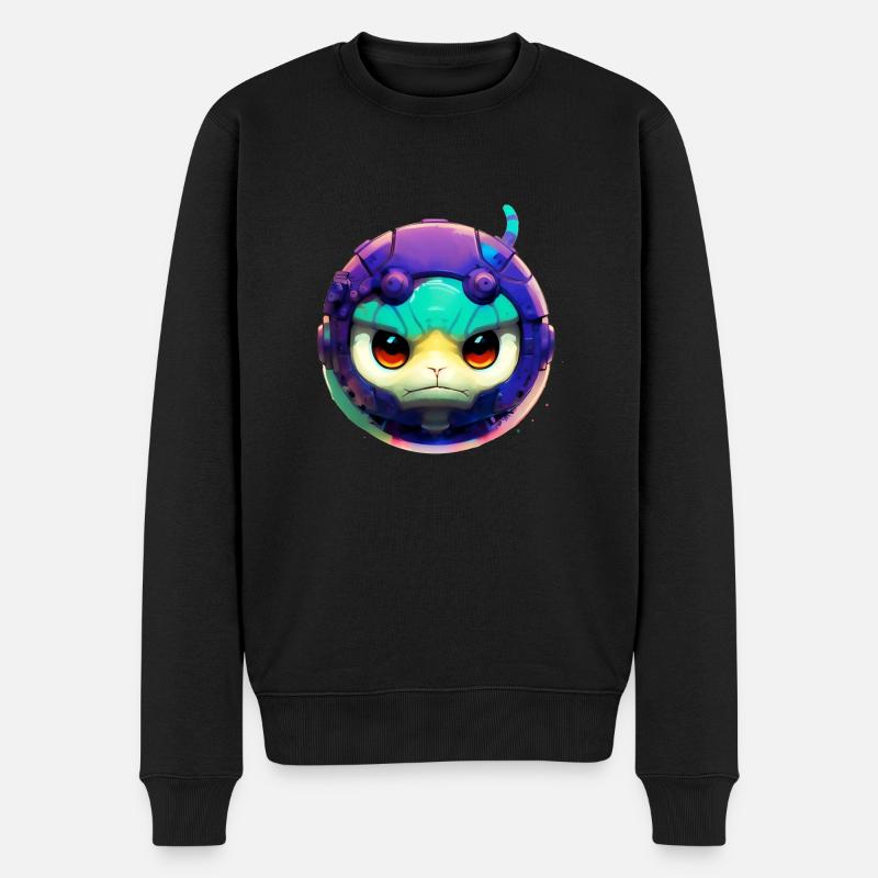 alien dragon - Männer Premium Bio Pullover - Schwarz