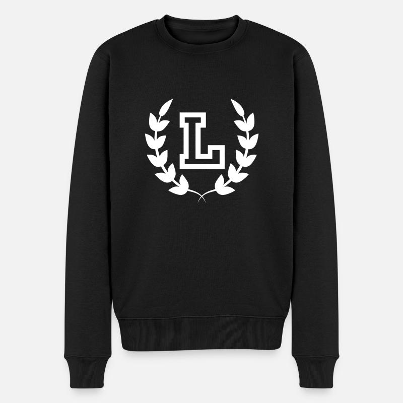 Lettre l sport - Pull Premium bio Homme - noir