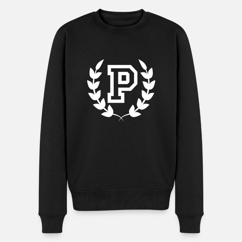 Lettre p sport - Pull Premium bio Homme - noir