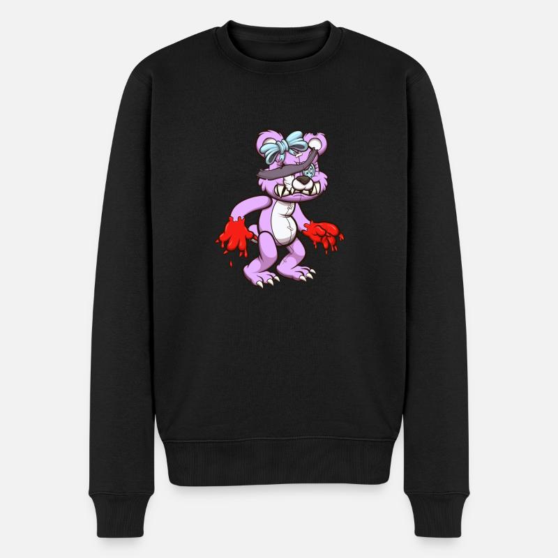 Böser Teddybär - Männer Premium Bio Pullover - Schwarz