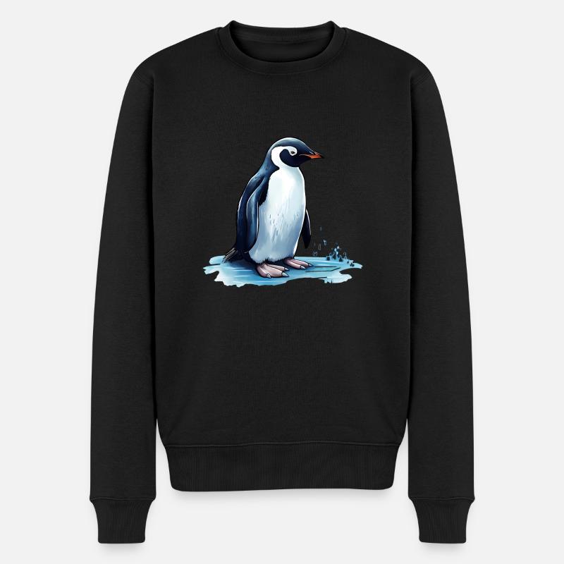 Pingouin en smoking - Pull Premium bio Homme - noir