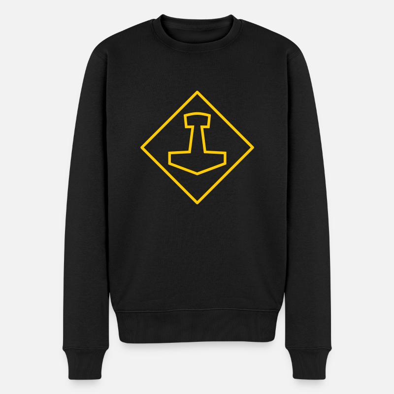 Mjölnir - Männer Premium Bio Pullover - Schwarz