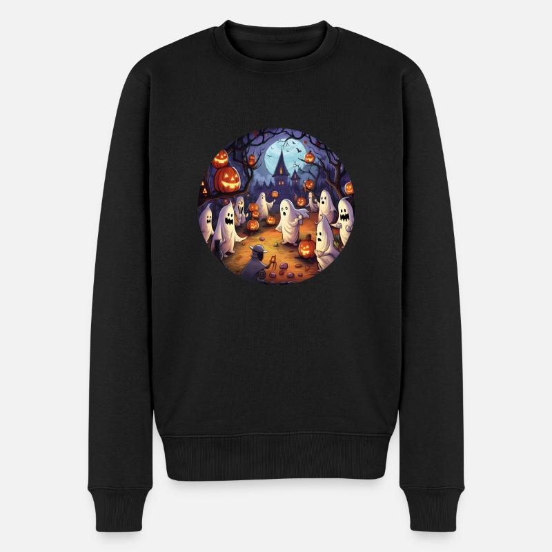 Halloween Party - Männer Premium Bio Pullover - Schwarz