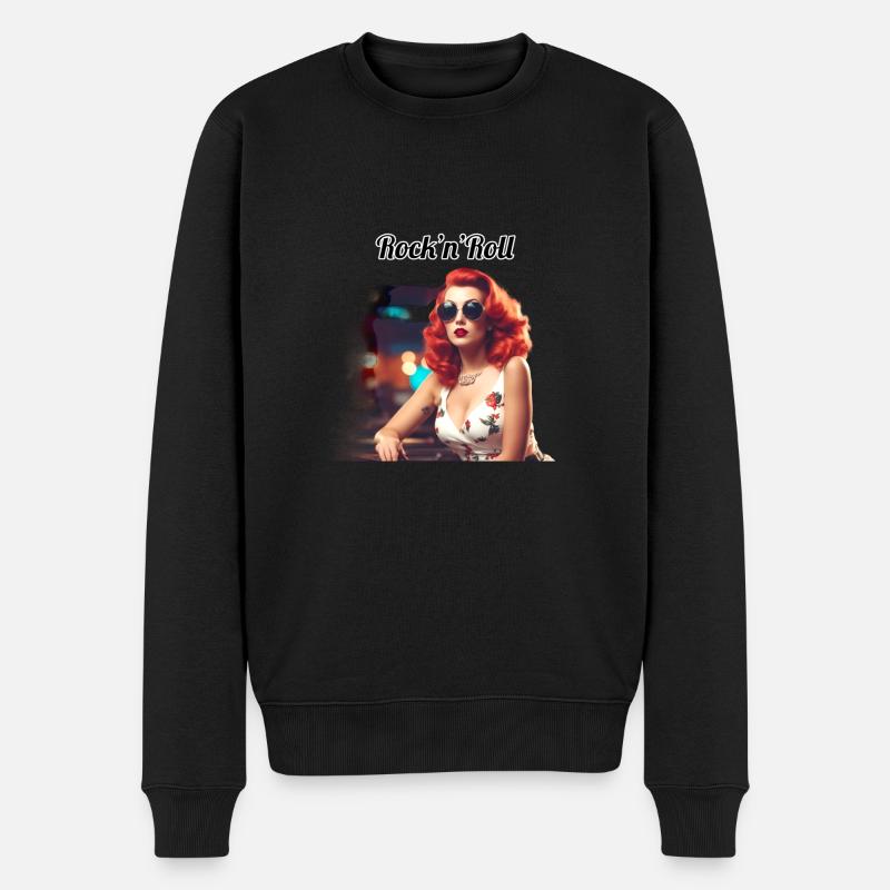 Pinup - Männer Premium Bio Pullover - Schwarz