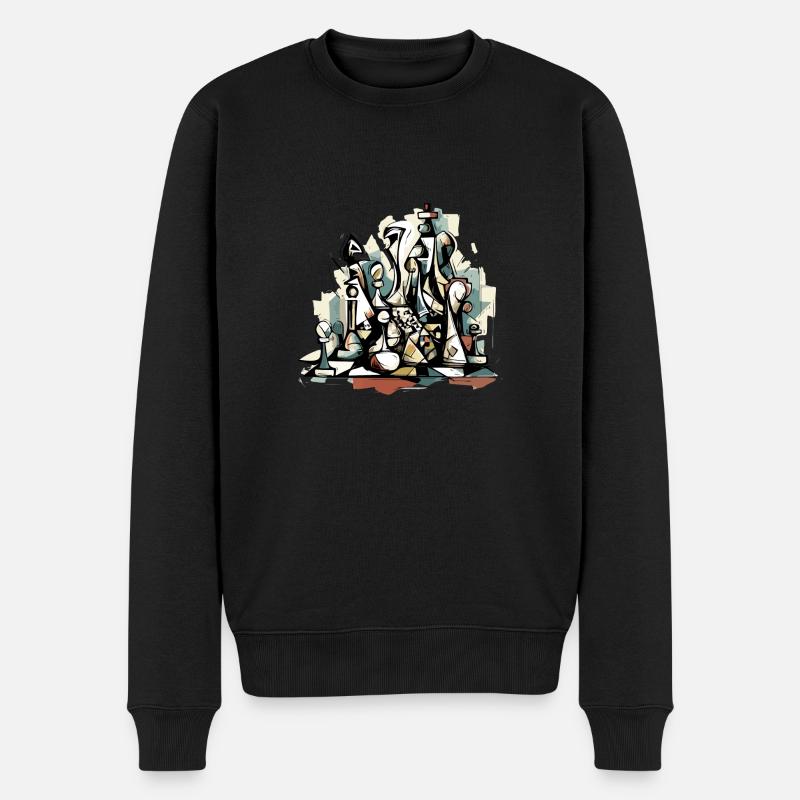 Schachkomposition Nr. 5 - Männer Premium Bio Pullover - Schwarz