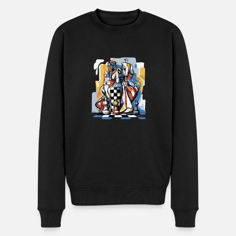 Composition échiquéenne n°3 - Pull Premium bio Homme - noir