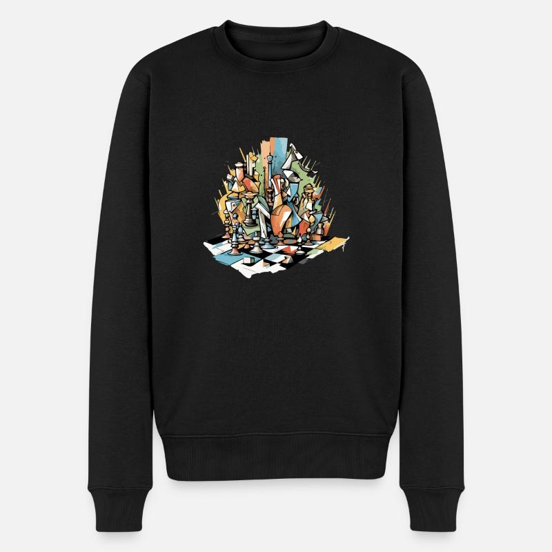 Schachkomposition Nr. 6 - Männer Premium Bio Pullover - Schwarz