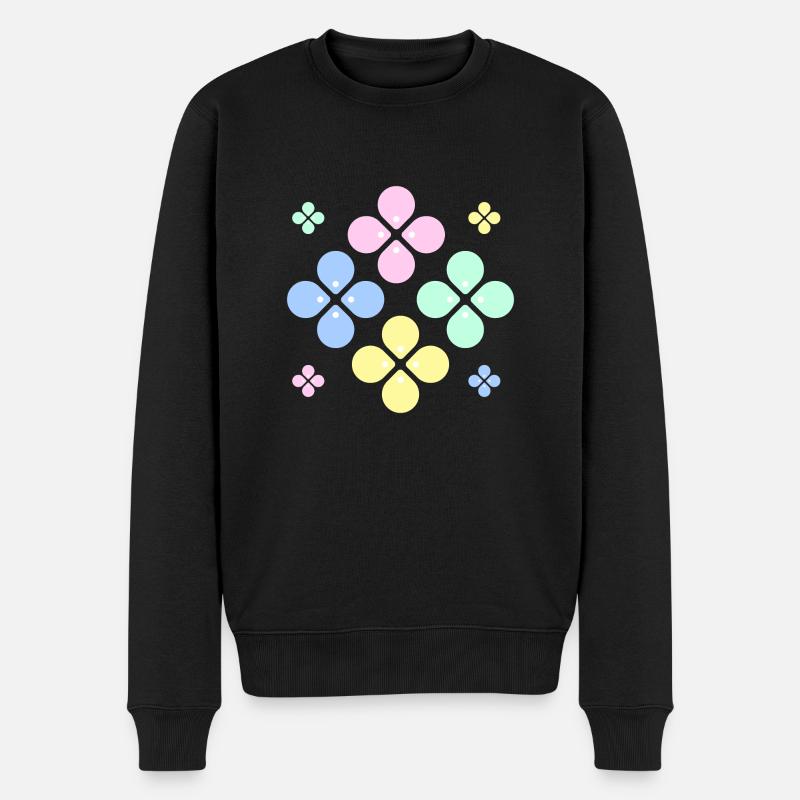 Fleur pastel - Pull Premium bio Homme - noir