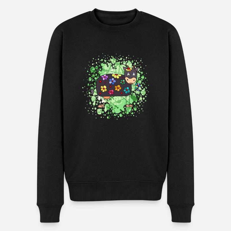 Vache - Pull Premium bio Homme - noir