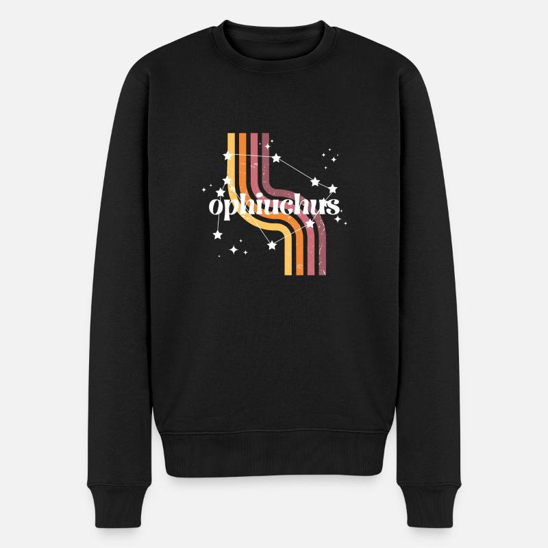 Ophiuchus Retro-Horoskop - Männer Premium Bio Pullover - Schwarz