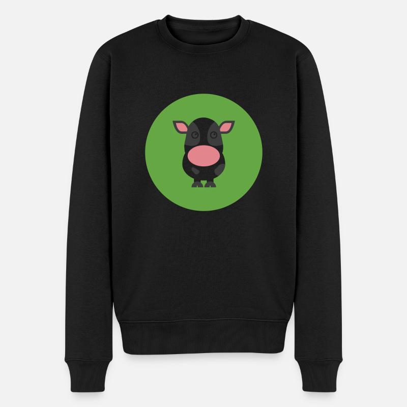Vache - Pull Premium bio Homme - noir