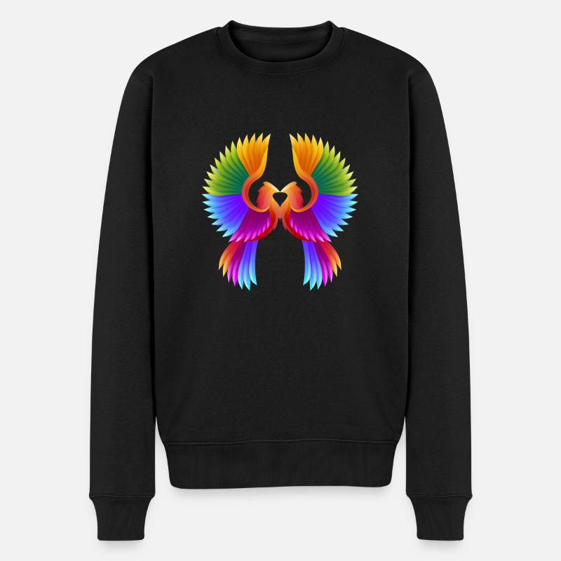 Phönix der Herzen - Männer Premium Bio Pullover - Schwarz
