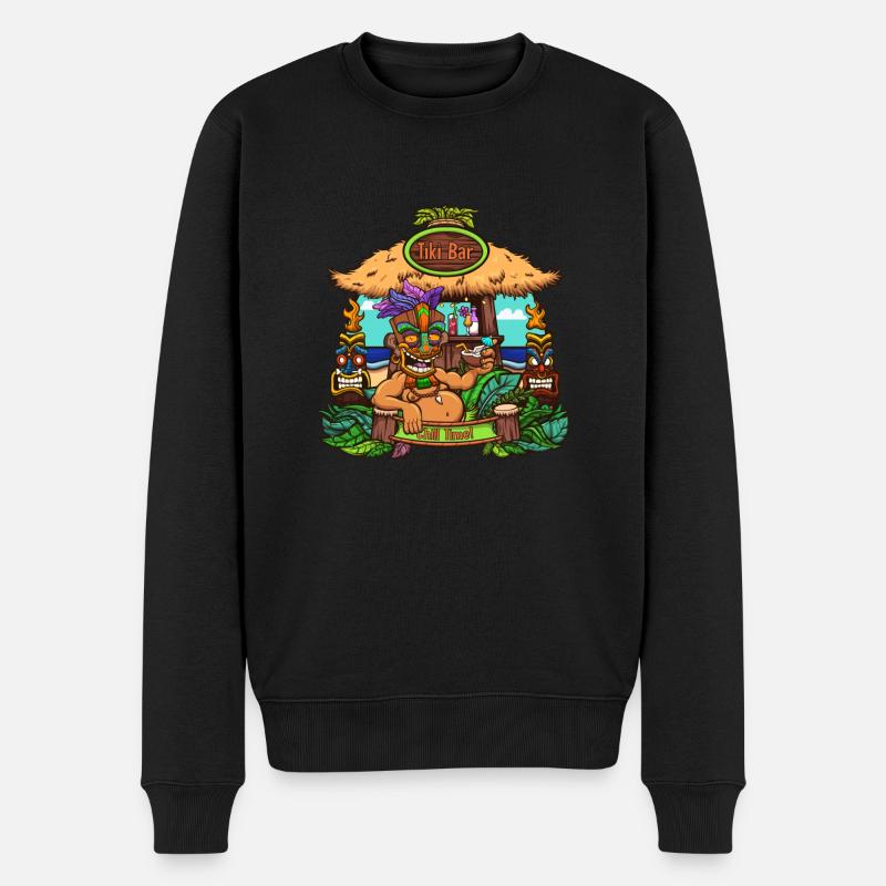 Tiki Bar - Pull Premium bio Homme - noir