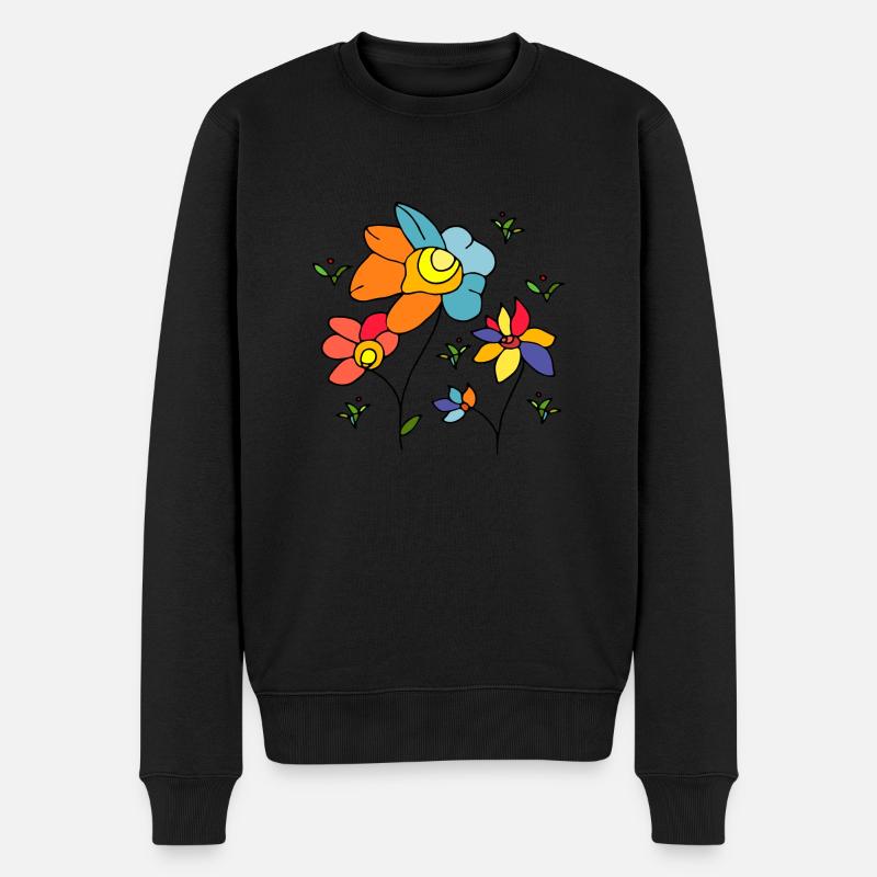 Fleur - Pull Premium bio Homme - noir