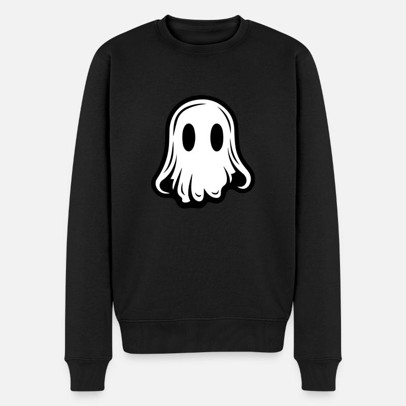 Spooky Cute Kawaii Ghost Design - Pull Premium bio Homme - noir