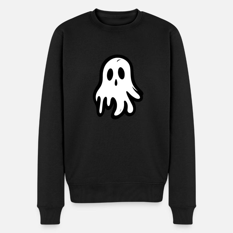 Spooky Cute Kawaii Ghost Design - Pull Premium bio Homme - noir