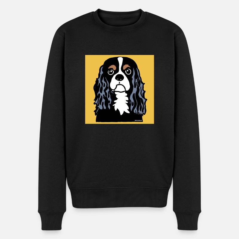 Cavalier King Charles Spaniel Doodle - Männer Premium Bio Pullover - Schwarz