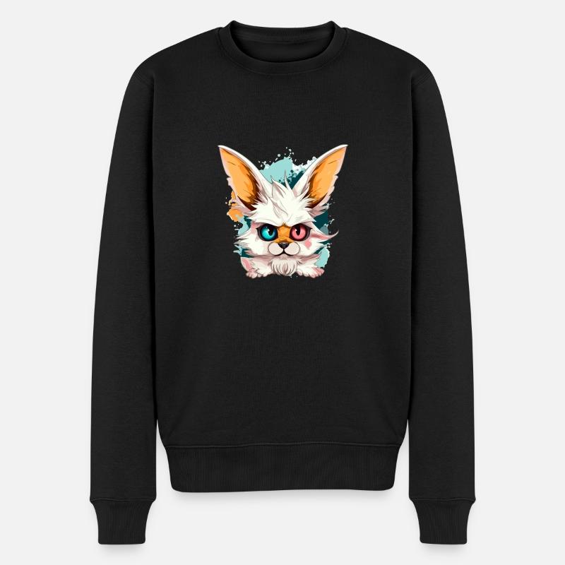 Coki der Hund - Männer Premium Bio Pullover - Schwarz