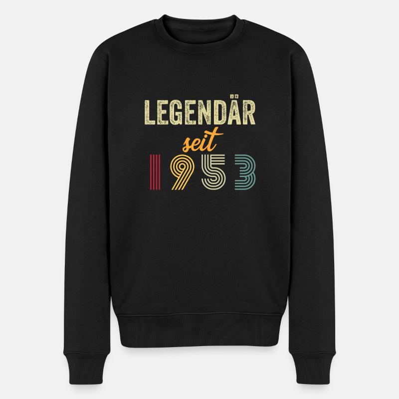 legendär seit 1953, 70th birthday - Männer Premium Bio Pullover - Schwarz