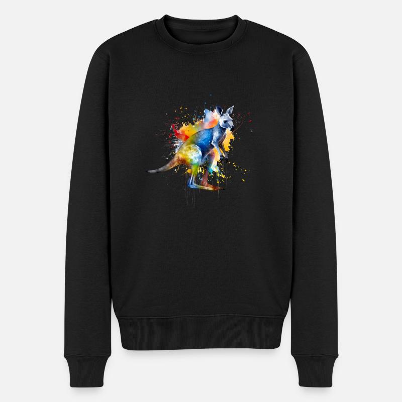 Australien, der Kontinent der Kontraste - Männer Premium Bio Pullover - Schwarz