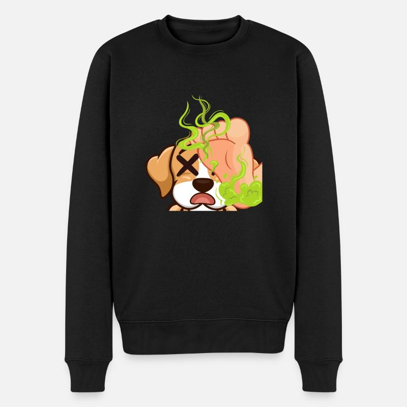 McDevs Stinkefuss - Männer Premium Bio Pullover - Schwarz