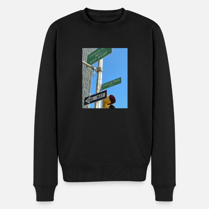 Großstadtleben - Männer Premium Bio Pullover - Schwarz