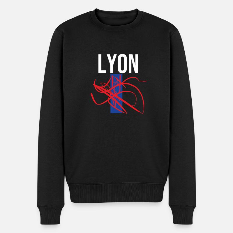 Traditionelles Lyon Souvenir - Männer Premium Bio Pullover - Schwarz