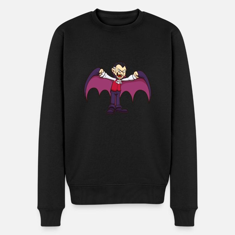 Vampire de dessin animé - Pull Premium bio Homme - noir
