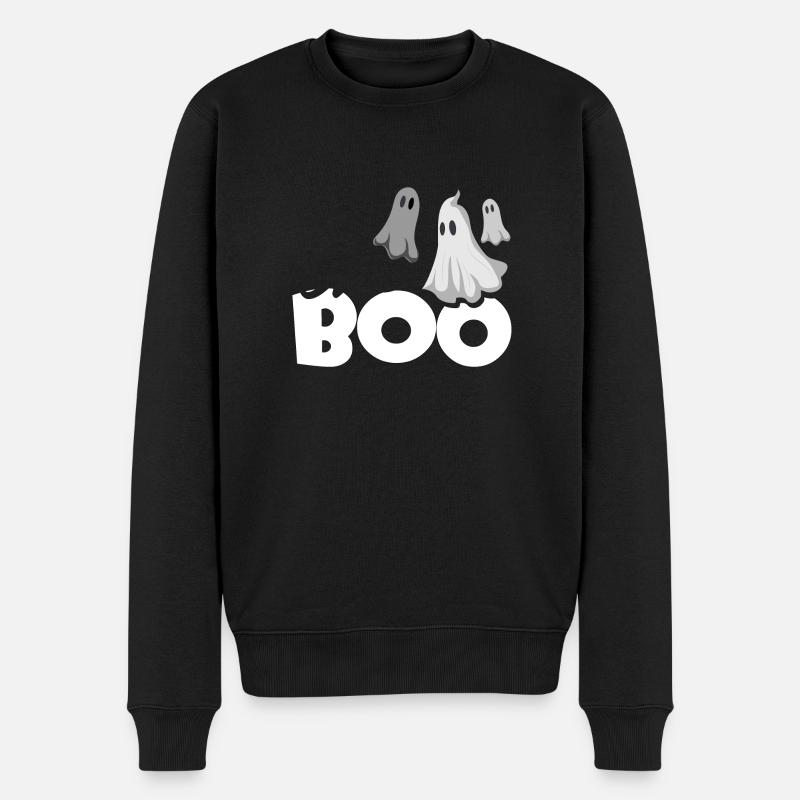 boo crew 1 - Männer Premium Bio Pullover - Schwarz