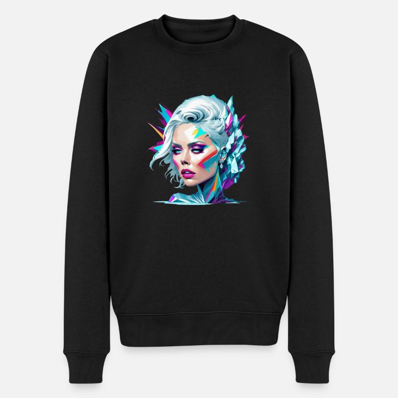 Crystal Lady - Männer Premium Bio Pullover - Schwarz