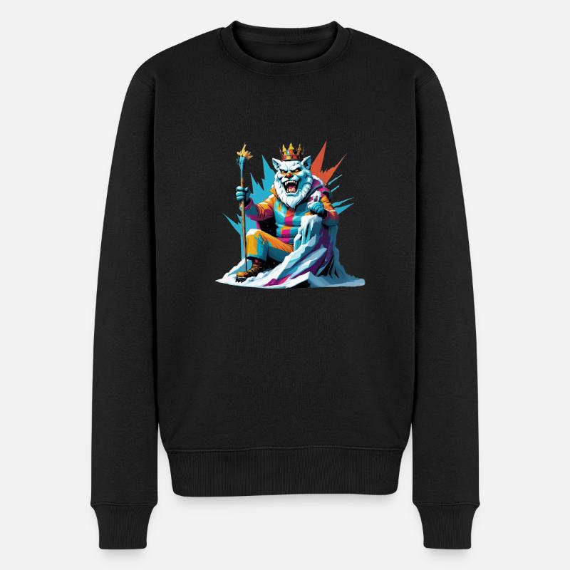 Snow King - Männer Premium Bio Pullover - Schwarz